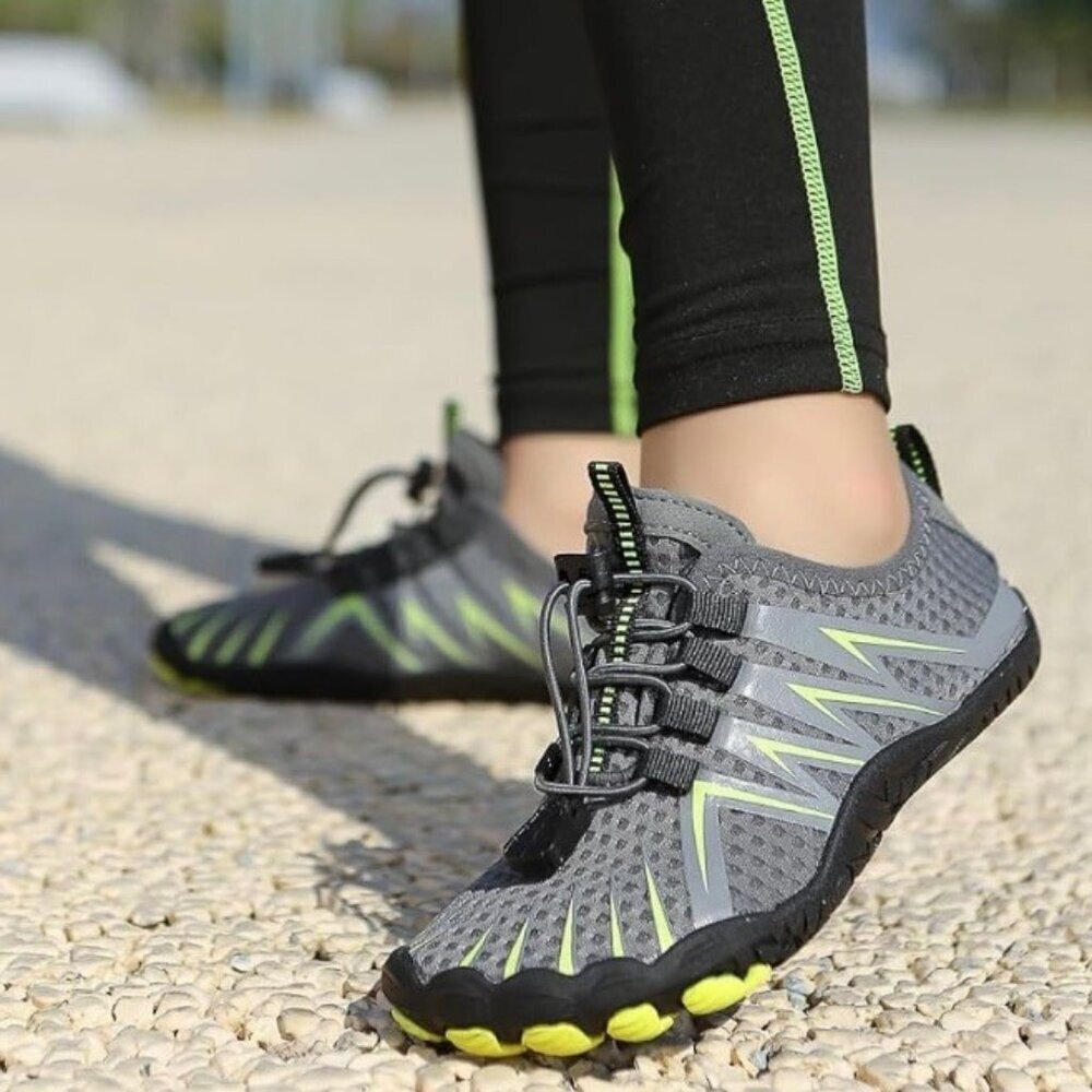 Barefoot Minimalist Sneaker 43 Running Hiking Outdoor Climbing Gray Yellow